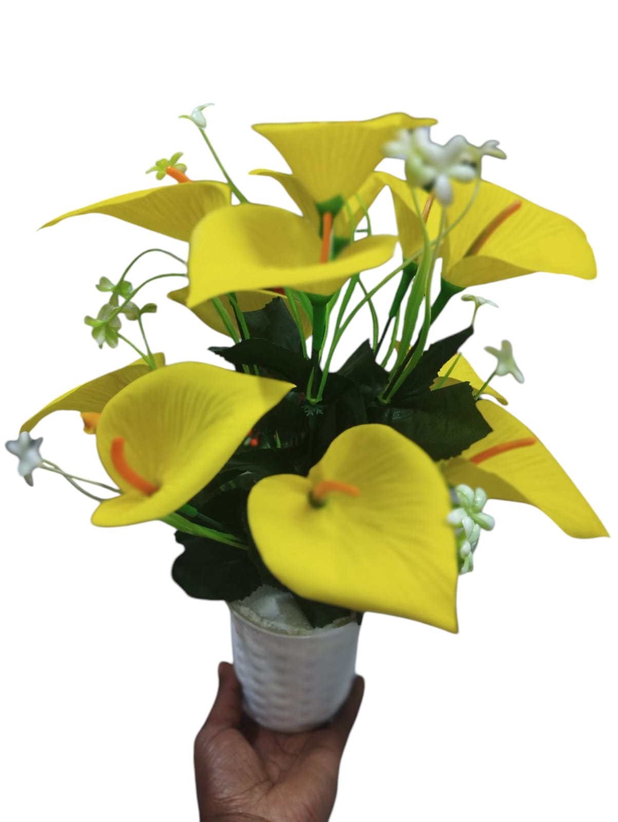 Artificial Flower Plant In A White Vase