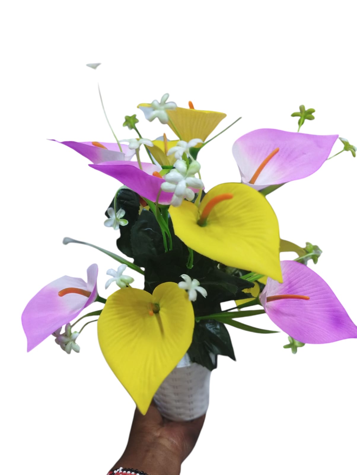 Artificial Flower Plant In A White Vase