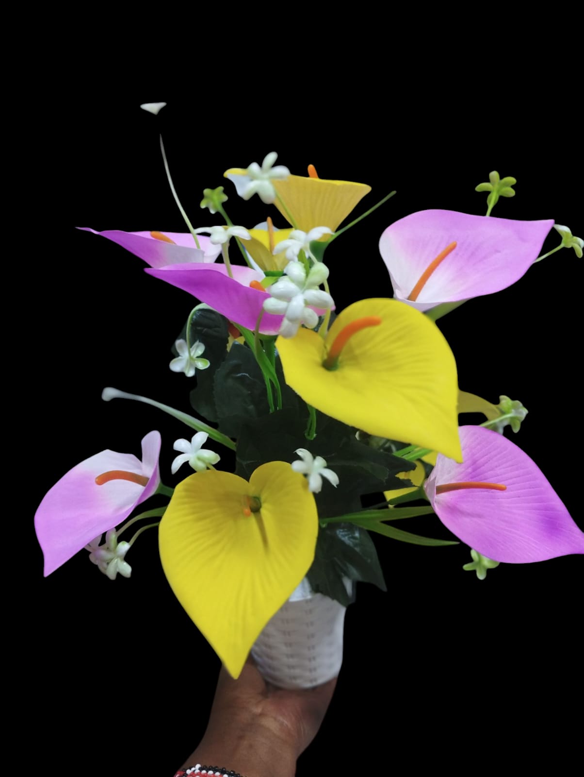 Artificial Flower Plant In A White Vase