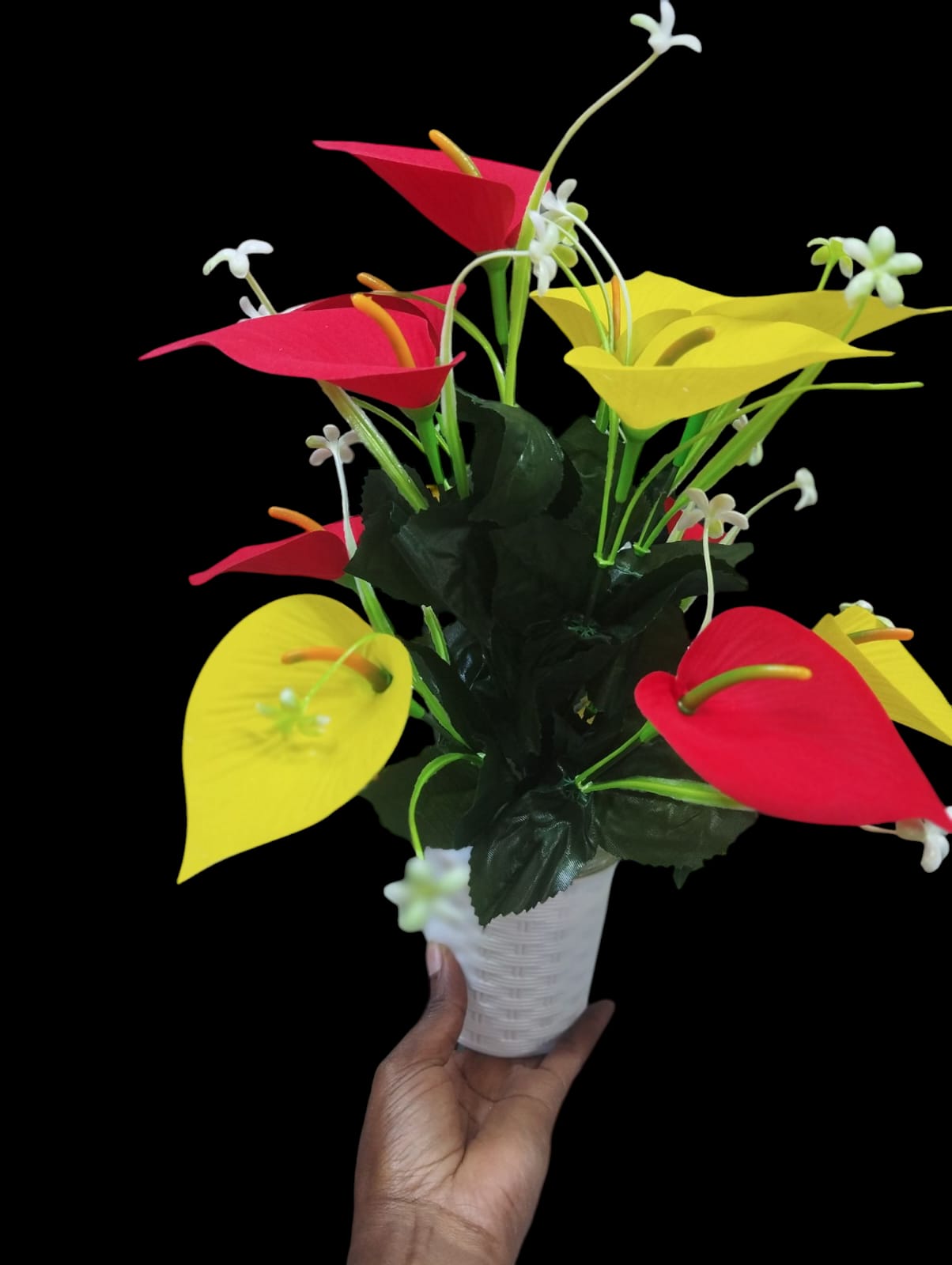 Artificial Flower Plant In A White Vase