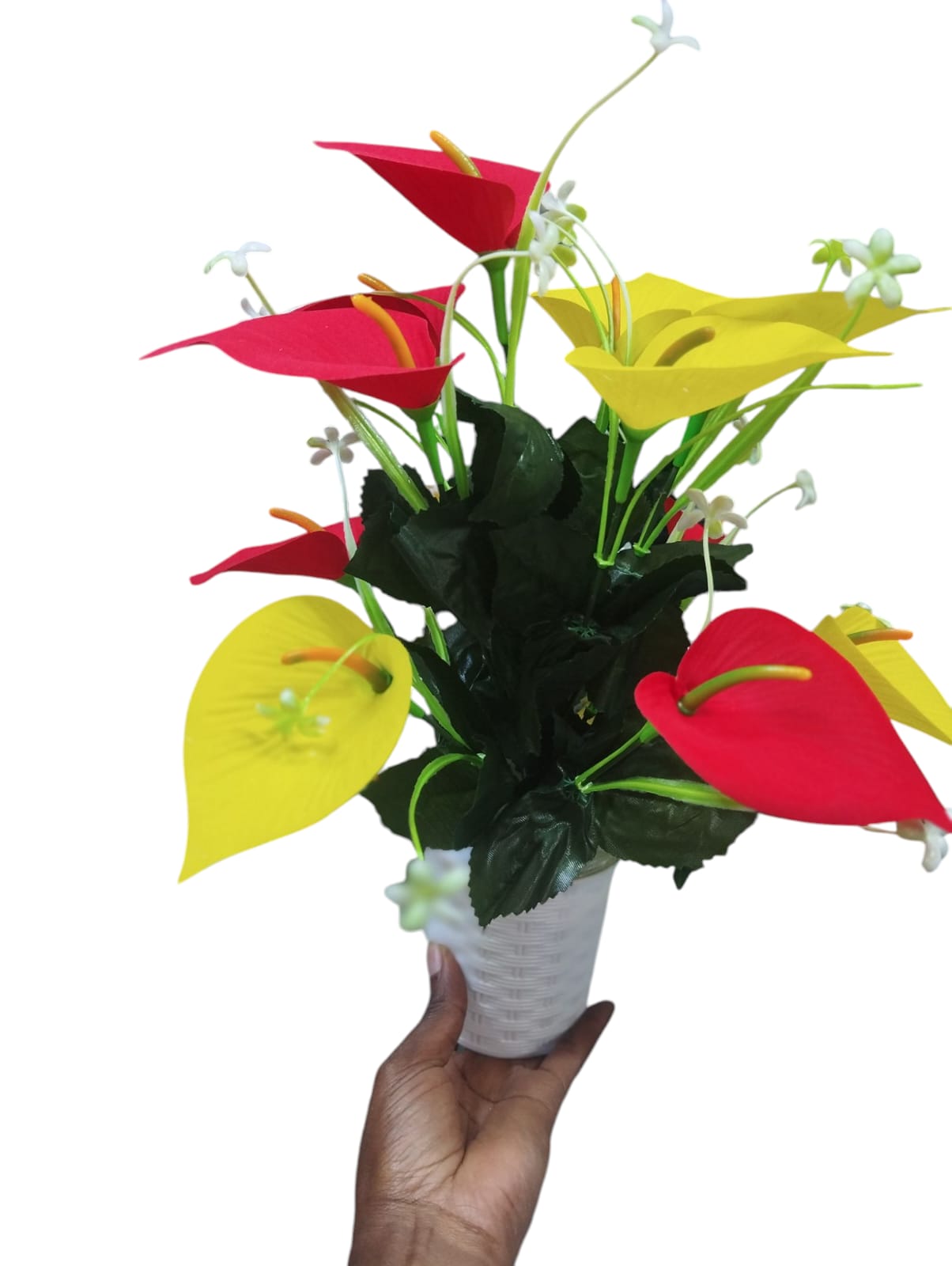 Artificial Flower Plant In A White Vase