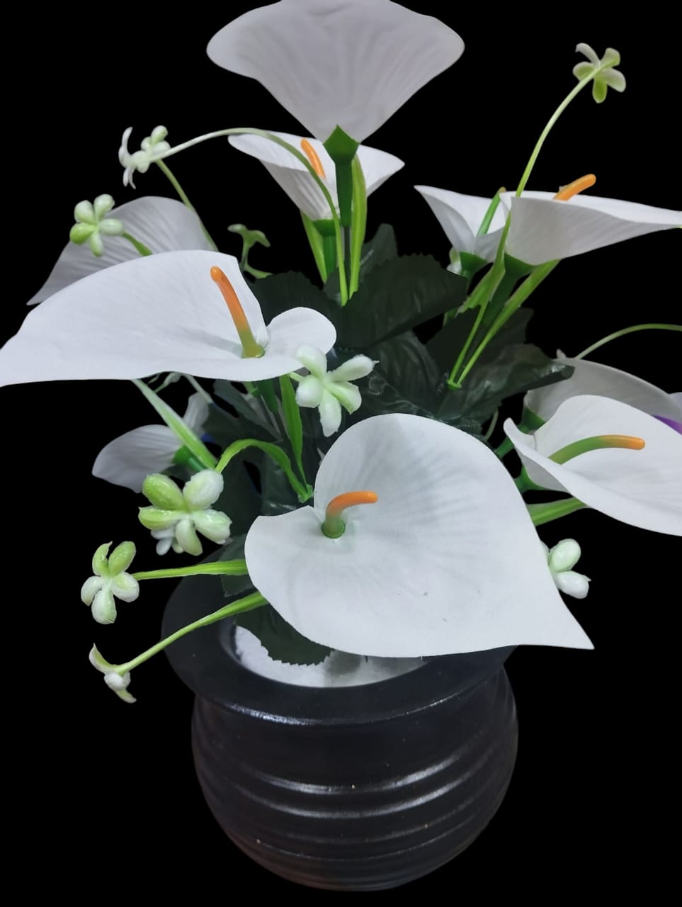 Artificial Flower Plant In A White Vase
