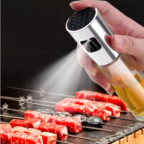 Oil Spray Pot 100ml Glass Kitchen Household Air Fryer Oil Spray Bottle Edible Oil Watering Can Spray Bottle