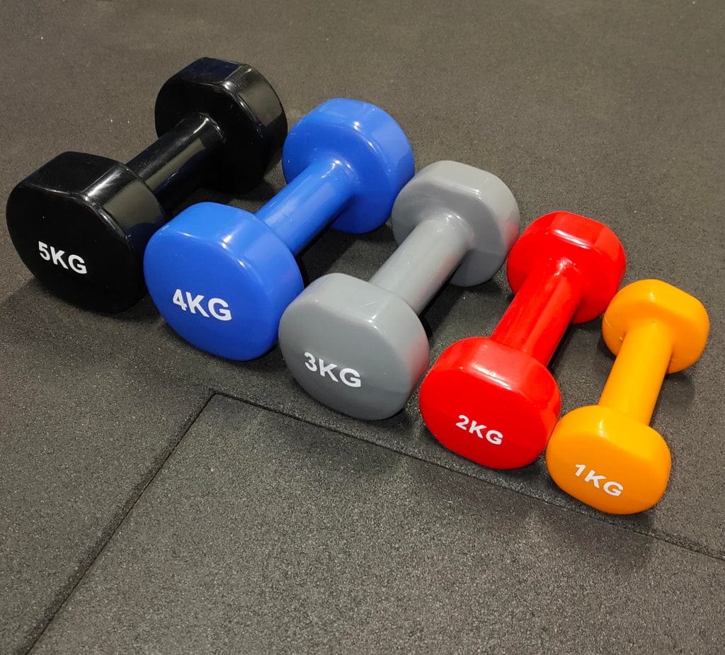 Gym Fitness Training Exercise Vinyl Coated Dipping Dumbbell ONE PIECE. AEROBICS NEOPRENE COATED BONE DUMBELL ONE PIECE -Perfect For Home/oOfice/Gym Workout -RANDOM.-1KG