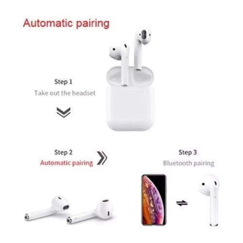 "Premium 2 PCS Celebrity I12TWS Wireless Bluetooth Earbuds with Charging Case - Noise Cancelling, High-Fidelity Sound, and Long Battery Life"Experience the ultimate in wireless audio