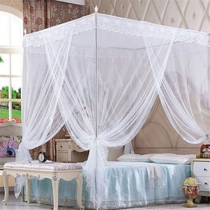 NEW ARRIVAL HIGH QUALITY Elegant Four-Poster Canopy Bed  MOSQUITO NET  with Luxurious Sheer Curtains and Decorative Accents 4 by 6, 5 by 6 and 6 by 6. color white, cream, purple....