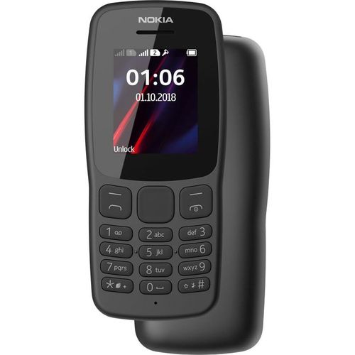 NEW ARRIVAL Nokia Nokia106 1.77" HIGH QUALITY Dual SIM- Black-Choose the Nokia 106 for a reliable, easy-to-use mobile phone that combines essential features with classic design and durability. Perfect