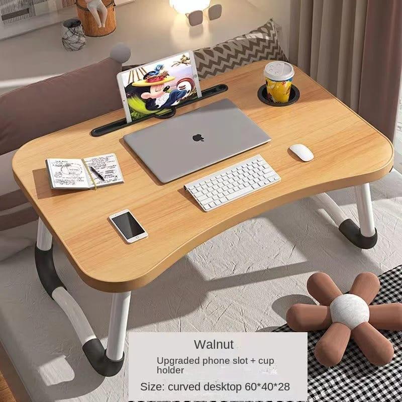 Breakfast table/work table Material -MDF Width 40cms Length 60cms Height 28cms Comes fully assembled Easy to store because the legs are foldable
