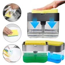 Kitchen Soap Dispenser | Soap Pump Sponge Caddy | New Kitchen 2-in-1 Manual