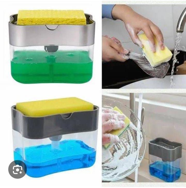 Kitchen Soap Dispenser | Soap Pump Sponge Caddy | New Kitchen 2-in-1 Manual