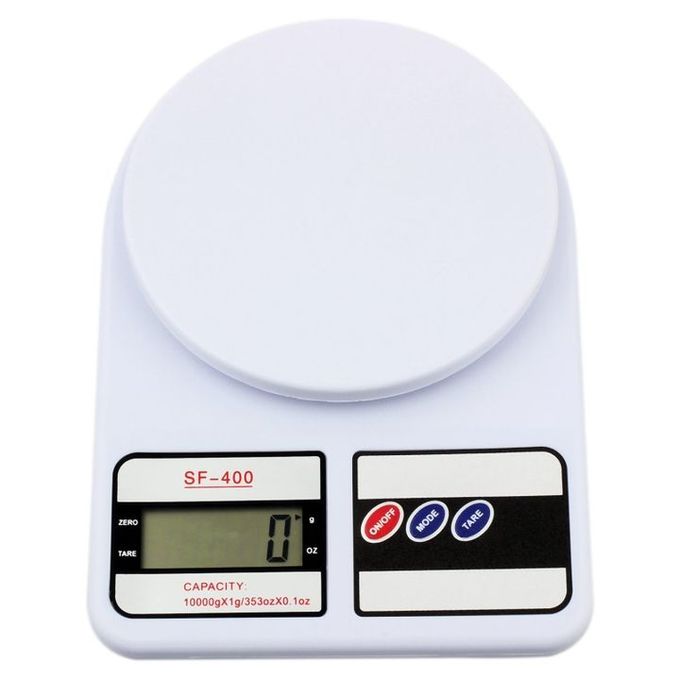 10kg Digital Kitchen Electronic Cooking Weighing Scale White- Kitchen Weighing Scale – Measures Up to 10 kg