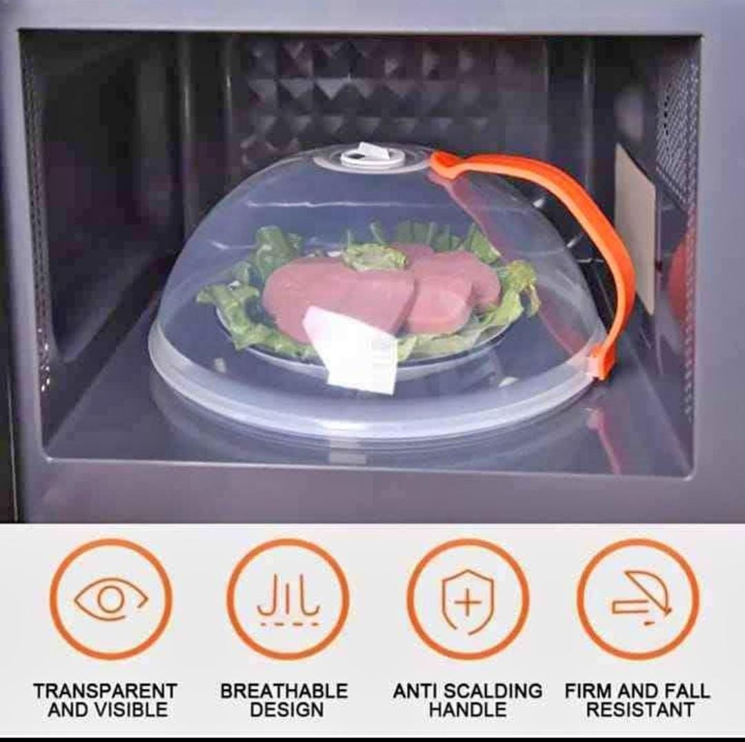 Kitchen Microwave plate cover-BPA free food cover with vent and detachable coloured handle