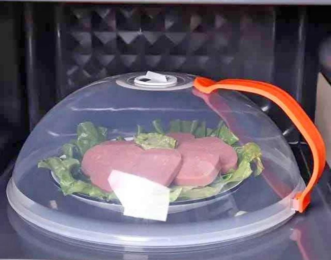 Kitchen Microwave plate cover-BPA free food cover with vent and detachable coloured handle