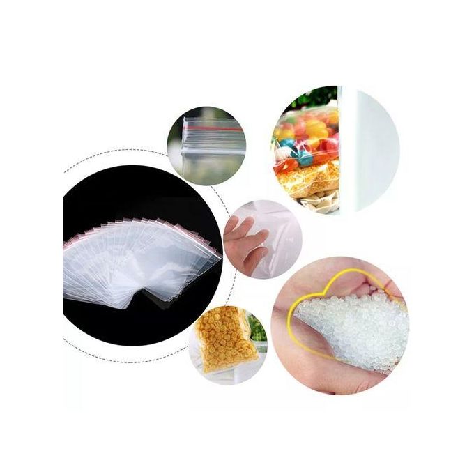 100 Pieces Ziplock Bags – Reusable Storage Bags