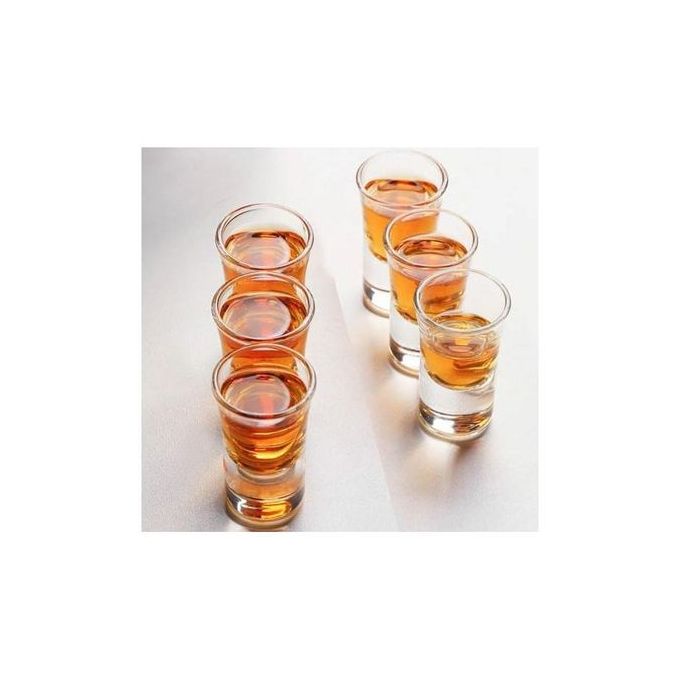 6-Piece Elegant Tot Glass Set – 15ml Each, Premium Glass Material, Perfect for Shots, Tastings, and Celebrations