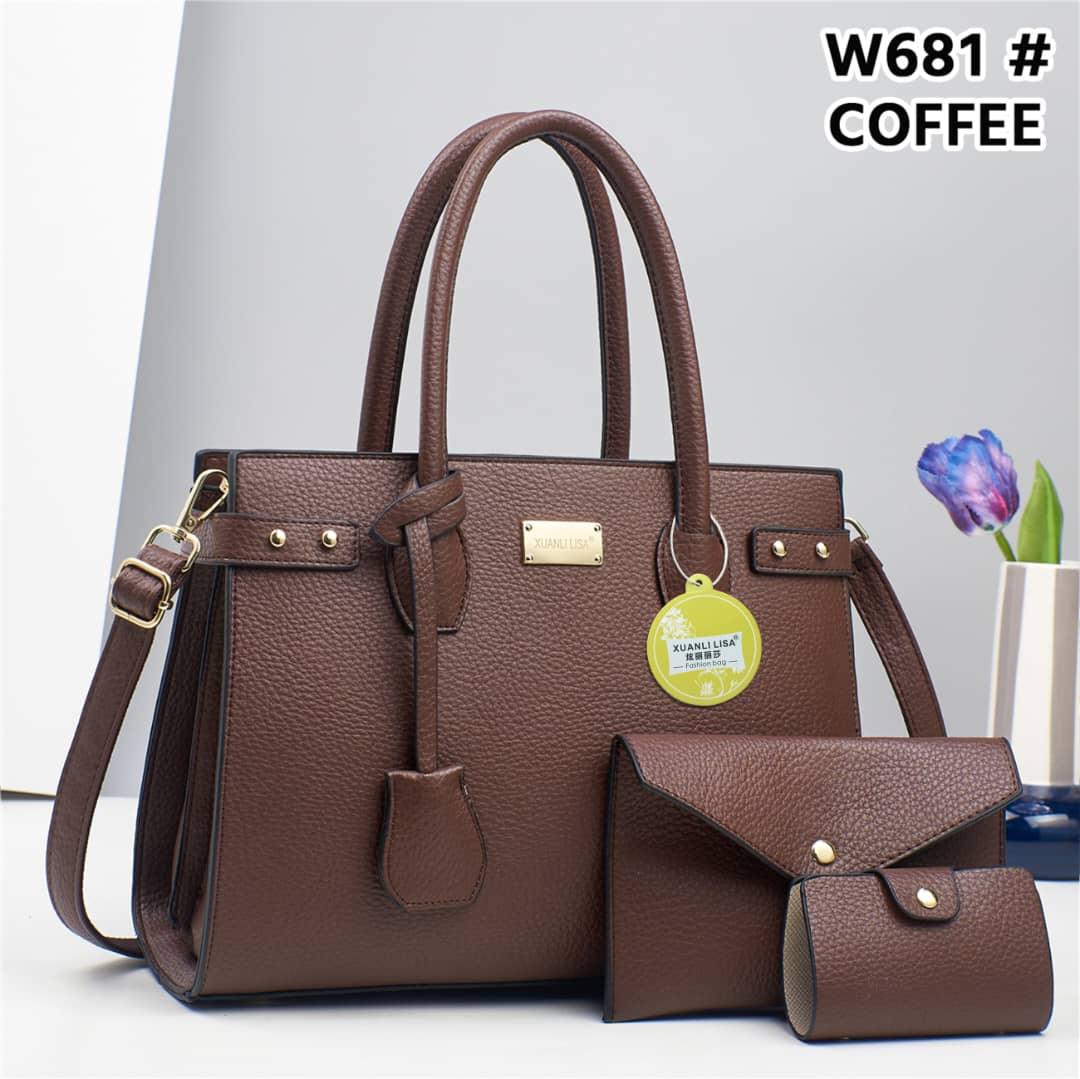 Premium 3-in-1 Ladies Handbag Set with Matching Shoulder Bag and Compact Purse – Elegant, Versatile, and Durable Women’s Bag Collection for Daily Use, Shopping, and Special Occasions