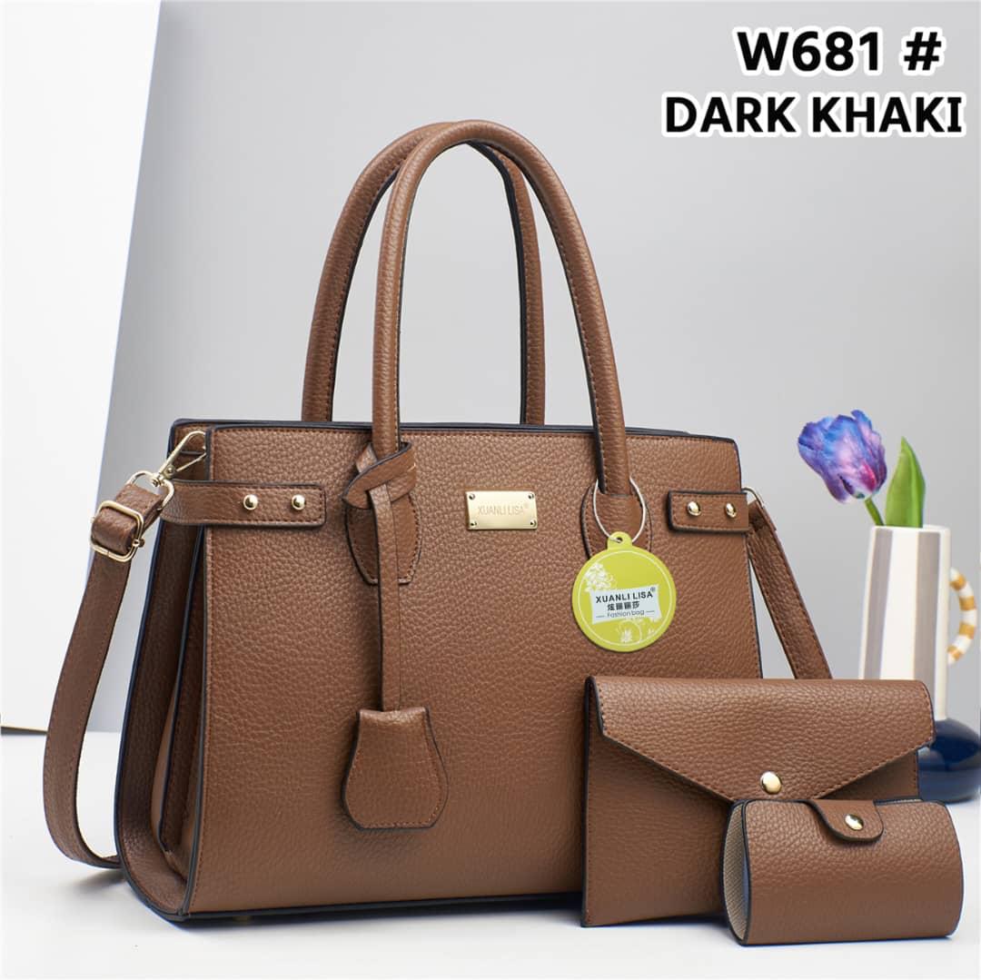 Premium 3-in-1 Ladies Handbag Set with Matching Shoulder Bag and Compact Purse – Elegant, Versatile, and Durable Women’s Bag Collection for Daily Use, Shopping, and Special Occasions