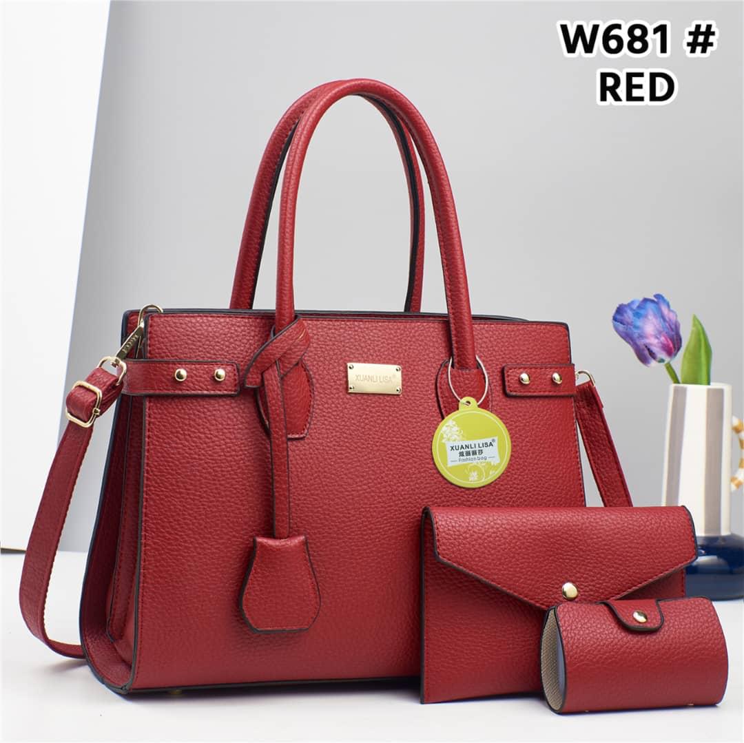 Premium 3-in-1 Ladies Handbag Set with Matching Shoulder Bag and Compact Purse – Elegant, Versatile, and Durable Women’s Bag Collection for Daily Use, Shopping, and Special Occasions