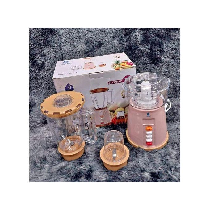 Nunix AK-444 High-Performance 3-in-1 Blender, Grinder & Chopper – Multi-Functional Kitchen Appliance for Smoothies, Spices, and Food Processing