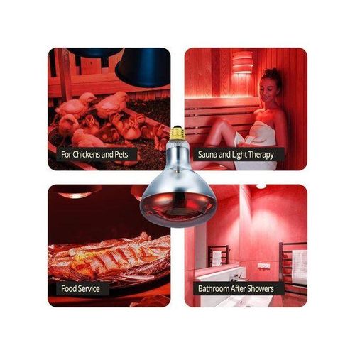 Red Infrared Heat Chicken Bulb – 6000-Hour Lifespan for Animal Health in Professional Farms & Garages