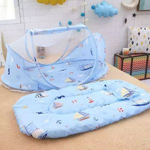 Portable Foldable Baby Crib Mattress with Mosquito Net and Soft Newborn Baby Nest Bed – Lightweight Travel Sleeping Cot for Infants and Toddlers
