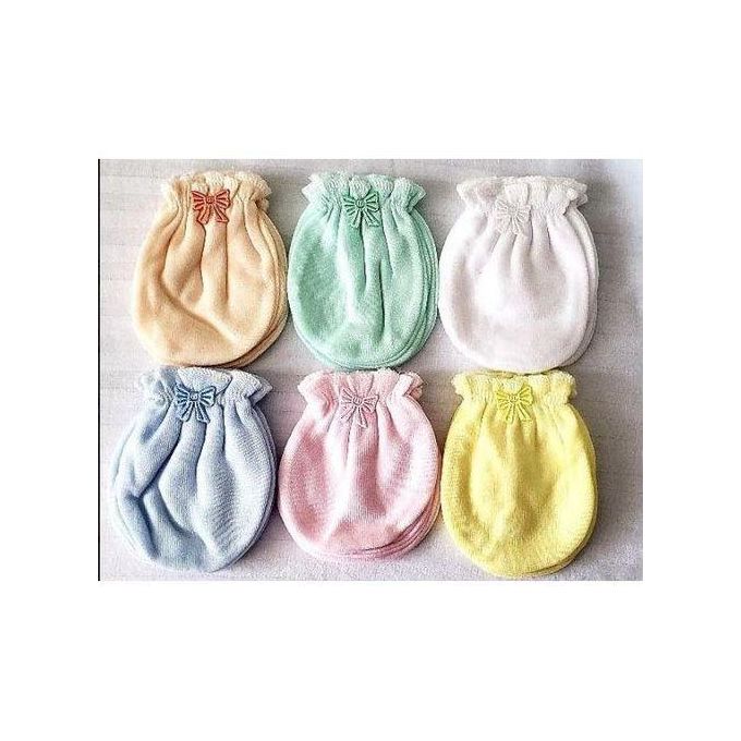 NEW ARRIVAL – 6 Pcs Fashion High Quality Baby Super Soft Warm Cotton Newborn Mittens – Cozy and Gentle Protection for Tiny Hands (0–12 Months)
