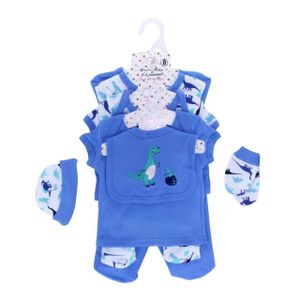 NEW ARRIVAL – 8PC Newborn Baby Gift Set in Pink with Mittens, Pyjama, Bodysuit, Bib, Hat, T-shirt & Trouser – Complete Infant Clothing Set