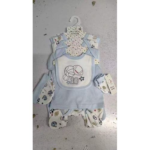 NEW ARRIVAL – 8PC Newborn Baby Gift Set in Pink with Mittens, Pyjama, Bodysuit, Bib, Hat, T-shirt & Trouser – Complete Infant Clothing Set
