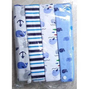 NEW ARRIVAL – 4PC Pretty Cotton Shawl and Flannel Blanket Set for Newborn Baby Girls – Soft, Warm, and Gentle Essentials for Everyday Comfort