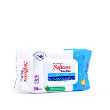 NEW ARRIVAL – Softcare Baby Wet Wipes 80pcs Value Pack (×3) – Gentle, Alcohol-Free, Moisturizing and Hypoallergenic Wipes for Daily Baby Care