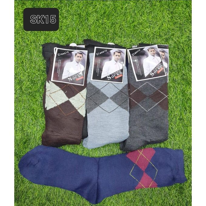 NEW ARRIVAL – 6 Pairs Men’s Classic Cotton Dress Socks in Assorted Colors – Soft, Breathable & Comfortable Formal Wear Socks for Office and Daily Use