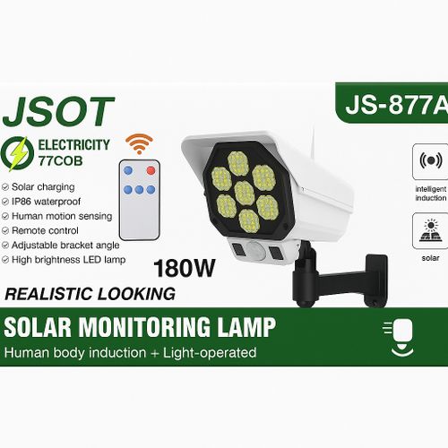 NEW ARRIVAL – Solar Dummy Camera Shaped Wall Light with Motion Sensor & Remote Control – Waterproof Outdoor LED Security Lamp for Home & Garden