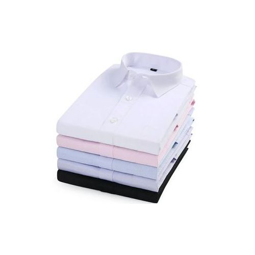 Men's Official Long Sleeve Shirts 5 Pcs – 100% Cotton Slim Fit Formal Dress Shirts Set, Breathable & Easy Care for Office & Business Wear