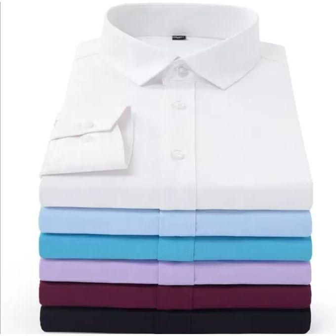 6 Pack Official Shirts - Long Sleeve 100% Cotton Slim Fit – Premium Quality Formal Dress Shirts Set with Classic Button-Down Collar for Office & Business Wear