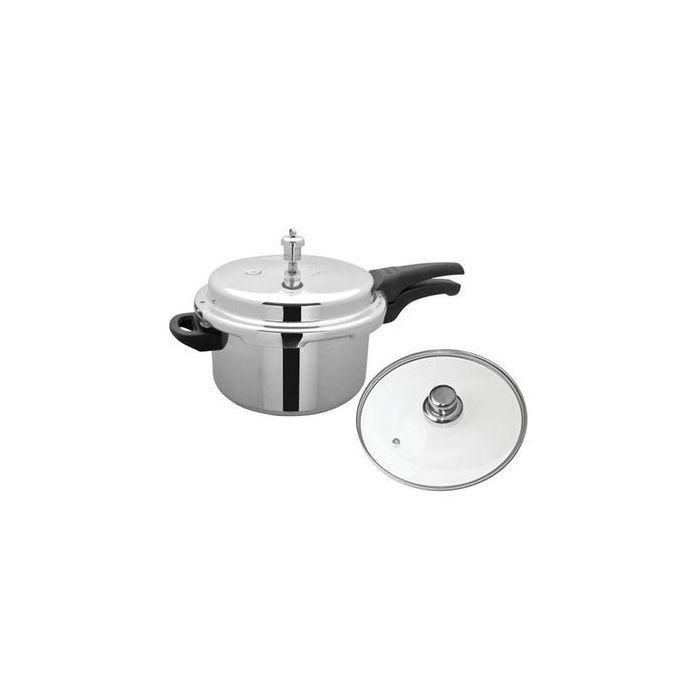 Aluminium Pressure Cooker With Glass Lid 5 LITRES,7L,12L
