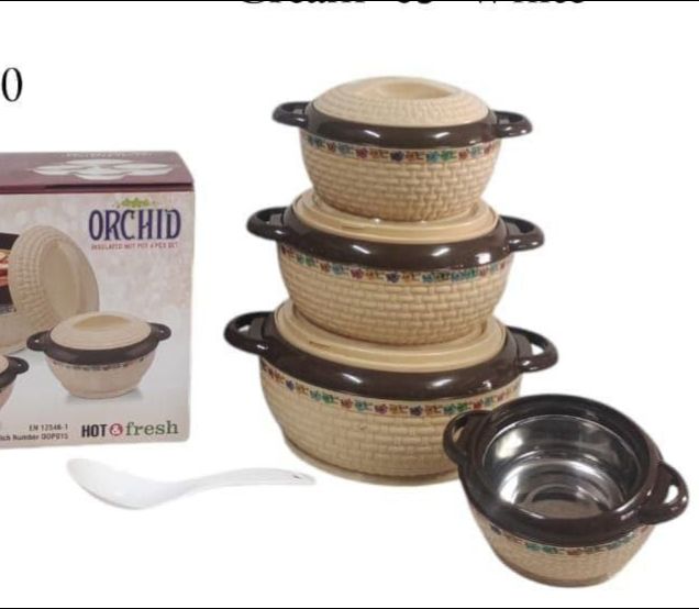 4pcs of Casserole Hotpots Food Warmer Hot Pot, Serving Dishes Serveware Set SIZE 500ML,1000ML,2000ML,3000ML