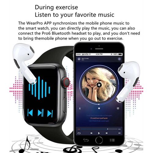 T55 Pro Max Smart Watch Headset Gift Box-Black