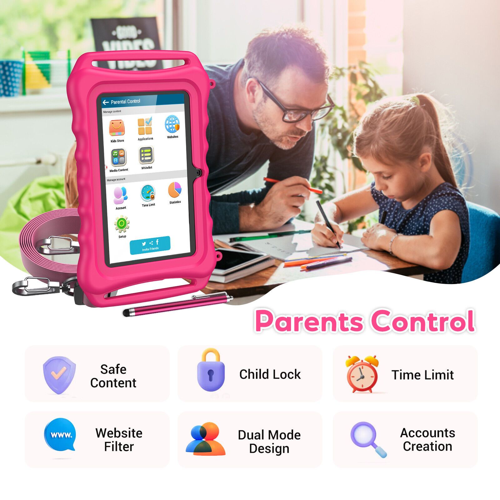 Bebe KIDS STUDY TABLETS 64GB +silicone Cover