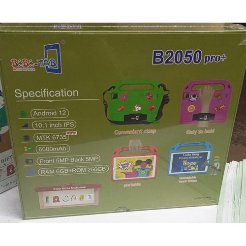 Bebe KIDS STUDY TABLETS 5G,256GB/6GB, 10.1INCH, WITH SIMCARD SLOT, ANDROID 12, 6000aMH