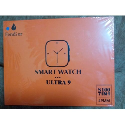 Smartwatch Ultra 9 fendior 7 in 1 Strap wireless charging watch 7 straps and a plastic case