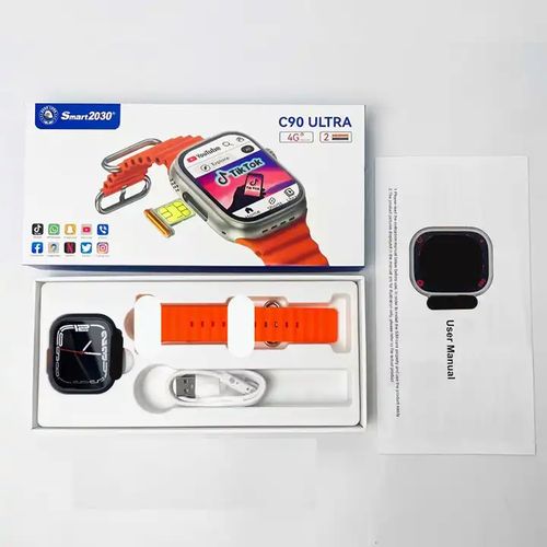 SmartBerry C90 ULTRA 2 Watch Dual Camera 4G SIM With Phone Call, WIFI, GPS, Video, Ultra Smartwatch.