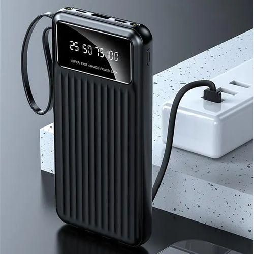 30000MAH 10W Portable Power Bank WITH 3 CABLES USB MICRO LIGHTNING TYPE C OUTPUT, Fast Chagning powerbank