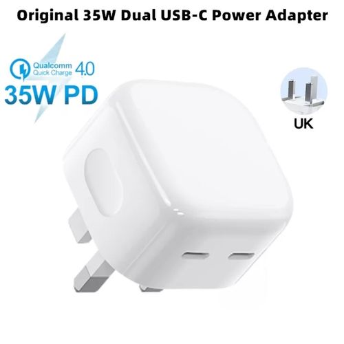 Apple 35W PD Adapter USB-C+C Dual Jack Fast Charge For Apple Iphone 7 8Plus XR XS Max Iphone 13 Pro Max