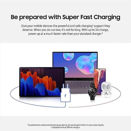 Samsung 25 Watts Super Fast Charger adapter With Type C outputCable Not Included for Galaxy A14,A13,A12,A22,A24,A34,A54,A73,A70 and All S series