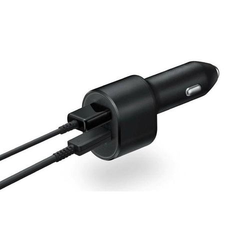 Samsung Super Fast Dual Car Charger Adapter 45W + 15W Two Port Pd With USB Type C to Type Cable