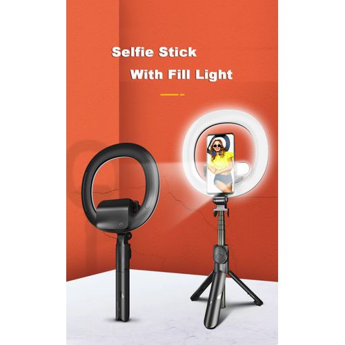 7.5 Inch+ Small Dual Ring Light Selfie Stick