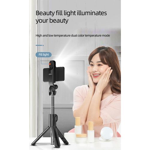 7.5 Inch+ Small Dual Ring Light Selfie Stick
