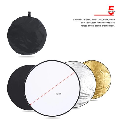 Collapsible 5 In 1 Photography Reflector 110CM