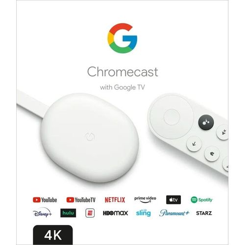 Google Chrome Cast Tv - White, (1YR WRTY)