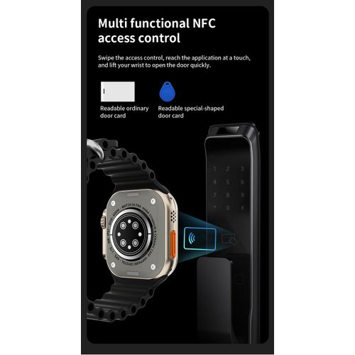 S8 Ultra Max Smart Watch 2.08 Inch, Wireless Charging